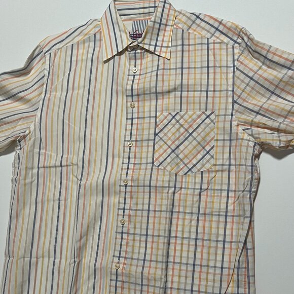 Robert Graham Shirt Long Sleeve Button Down Flip Cuff Preppy Men's size Large - Picture 1 of 8